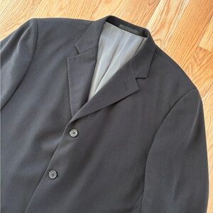 Givenchy Monsieur Vintage 90s Union Made in USA Blazer Sport Coat 44R Black Wool